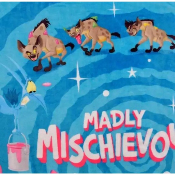 Disney Chip Dale Cheshire Stitch Blanket Madly Mischievous L Whitman 50 x 60 " - Picture 7 of 10